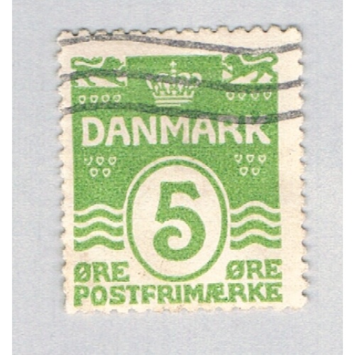 Denmark Numeral 5 green (AP134936)