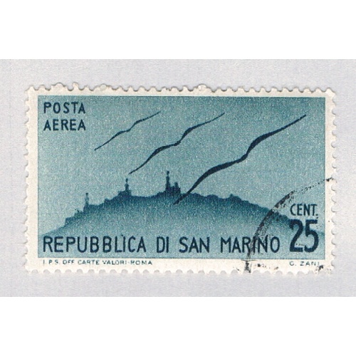 San Marino Hilltop blue 25c (AP136112)