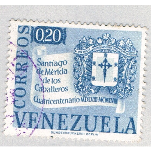 Venezuela Arms blue 20c (AP136225)