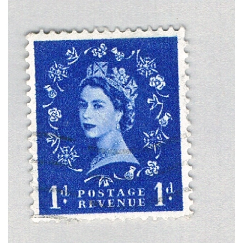 Great Britain QEII blue 1d 1 (AP136711)