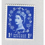 Great Britain QEII blue 1d 2 (AP136712)