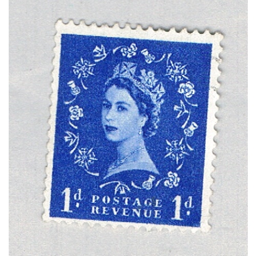 Great Britain QEII blue 1d 1 (AP136714)