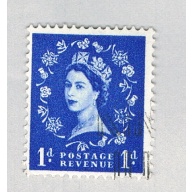 Great Britain QEII blue 1d 2 (AP136715)