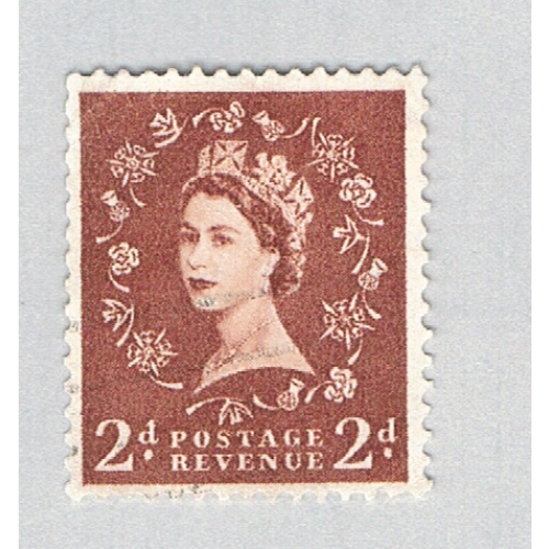 Great Britain QEII brown 2d 1 (AP136720)