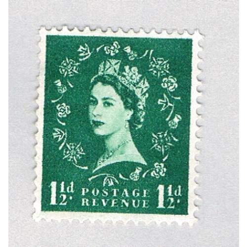 Great Britain QEII green 1.5d (AP136722)