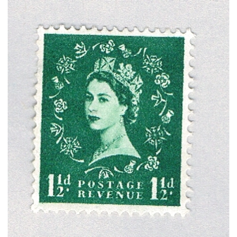 Great Britain QEII green 1.5d (AP136722)