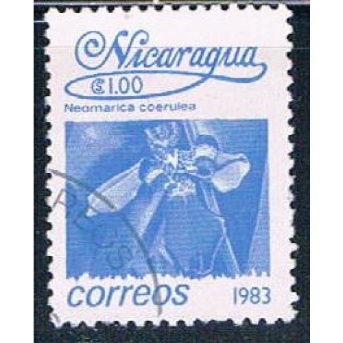 Nicaragua Flower 1 blue (NP7R304)