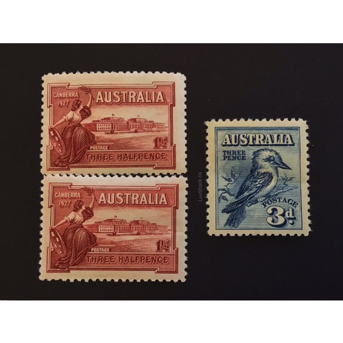 Australian Stamps | Pre-Decimal | Lot of 3 | Unused