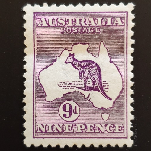 Kangaroo Stamp | Pre-Decimal | 1913 | First Watermark | Australia | MH
