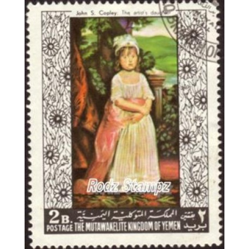 Yemen 1968 2B Artist&#039;s Daughter-John Copely Painting