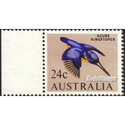 Australia 1966 Sc#409  SG#395 24c Blue Kingfisher  Birds  MNH