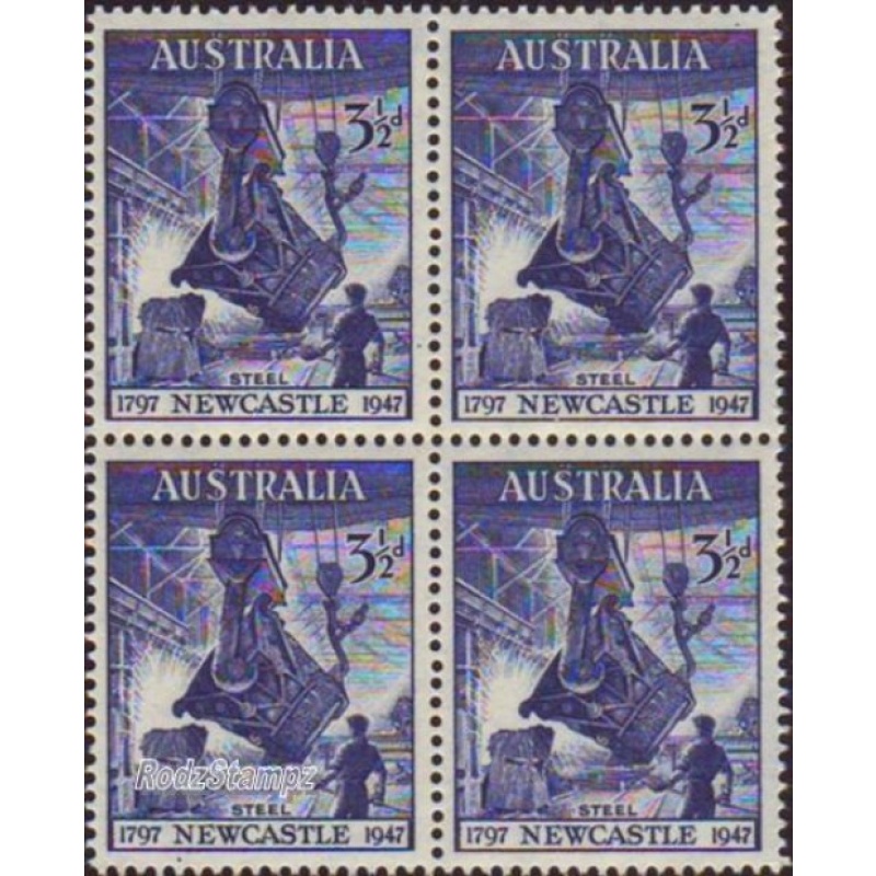 Australia 1947 Sc#208  SG#220 3-1/2d Newcastle Steel MNH