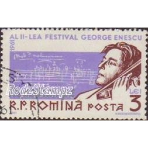Romania 1961 Sc#1435  SG#2862 3l George Enescu Music VFU