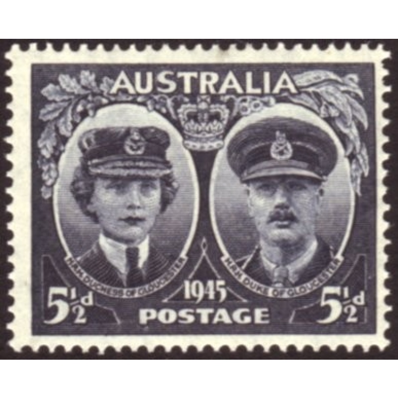 Australia 1945 Sc#199  SG#211  Duke &amp; Duchess of Gloucester MNH