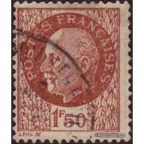 France 1942 Sc#440 1f50 Brawn Marshal Petain (Bersier) Used