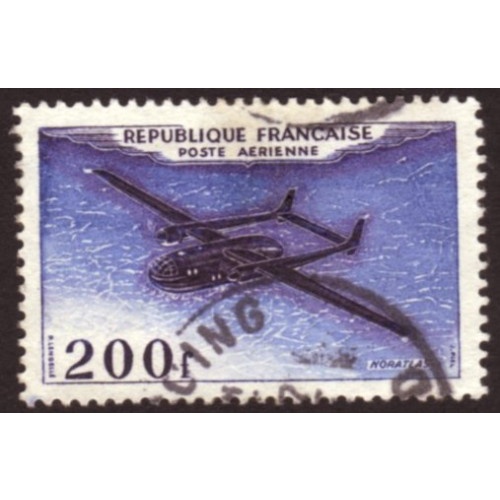 France 1954 Sc#C30  SG1195 Blue Noratlas Airplane Used