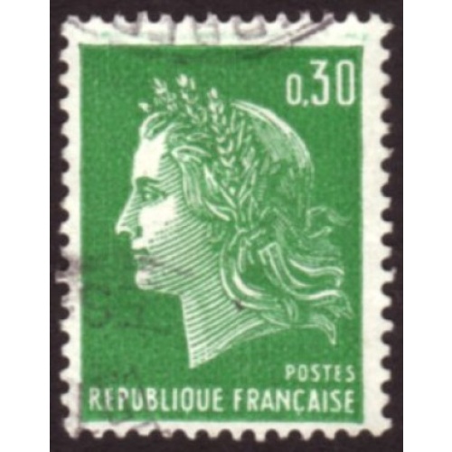 France 1967 Sc#1230  SG1843 30c Green Marianne FU