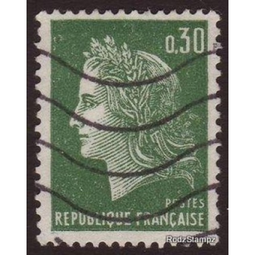 France 1967 Sc#1230  SG1843 30c Green Marianne FU