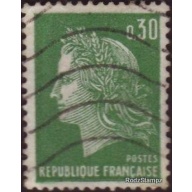 France 1967 Sc#1230  SG1843 30c Green Marianne Used