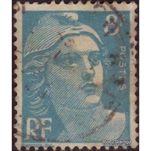 France 1945 SG#1006 8c Blue Green Marianne Used