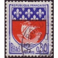 France 1960 Sc#1095  SG#1499f 30c Heraldic Arms-Paris Used