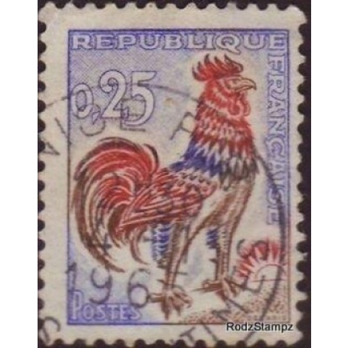 France 1962 Sc#1024  SG#1562 25c Gallic Cock Used