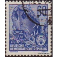 Germany DDR 1953 Sc#169 60pf Blue Shipyard Used