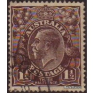 Australia 1918 Sc#24b  SG58 1-1/2d Brown KGV Head Used