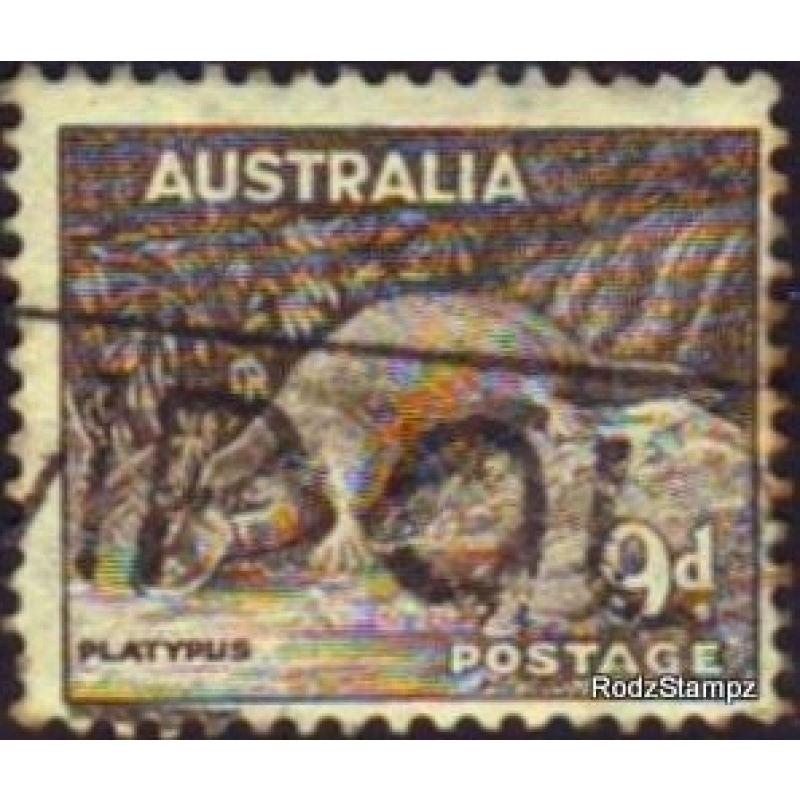 Australia 1943 Sc#174  SG191 9d Brown Platypus Used