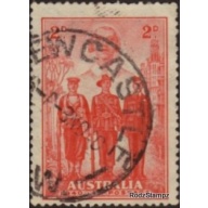 Australia 1940 Sc#185, SG#197 2d Red ADF USED-Fine-NH.