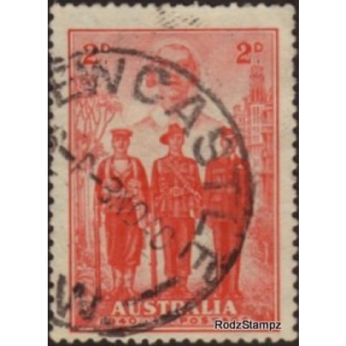 Australia 1940 Sc#185, SG#197 2d Red ADF USED-Fine-NH.