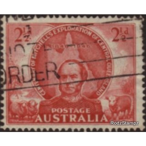 Australia 1946 Sc#203  SG#216  2-1/2d Red Mitchell Used