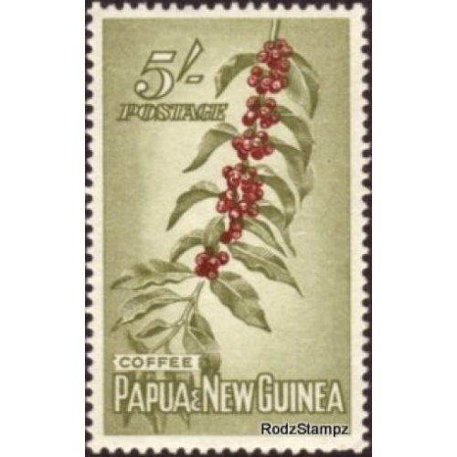 Papua New Guinea 1958 Sc#146 SG#24 5shilling Green Coffee MNH