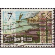 Papua New Guinea 1973 Sc#373 SG#245 7c Coastal Village FU