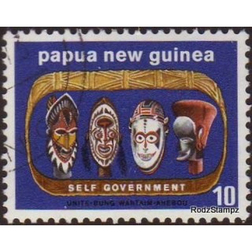 Papua New Guinea 1973 Sc#396 SG#267 10c Carved Masks VFU