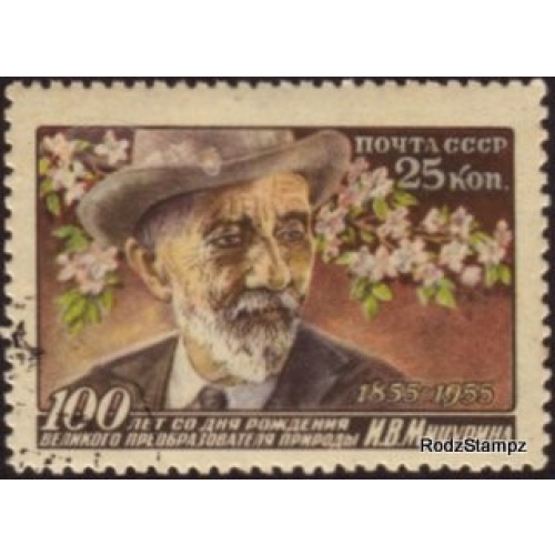 Russia USSR 1956 Sc#1828 SG#1970 25k Ivan Michurin Birth Cent MNH