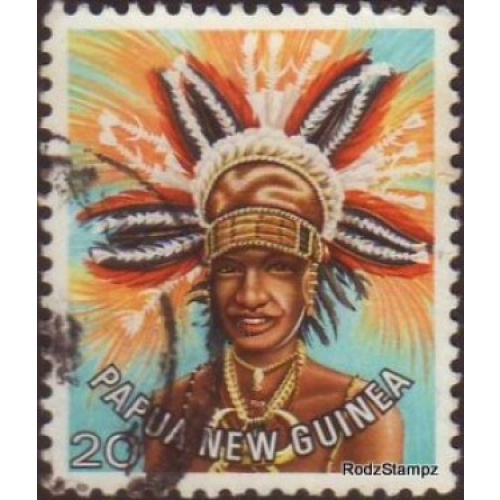 Papua New Guinea 1978 Sc#450 SG#322 20t Orokaiva Head Dress Used