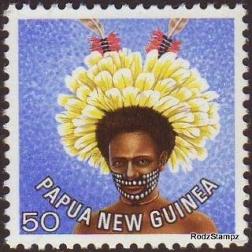 PNG 1978 Sc#455 SG#327 50t Trobriand Is Head Dress MNH
