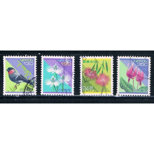Japan Short Set 2163-2166 Used Cat Val $8.50 (ML0183)