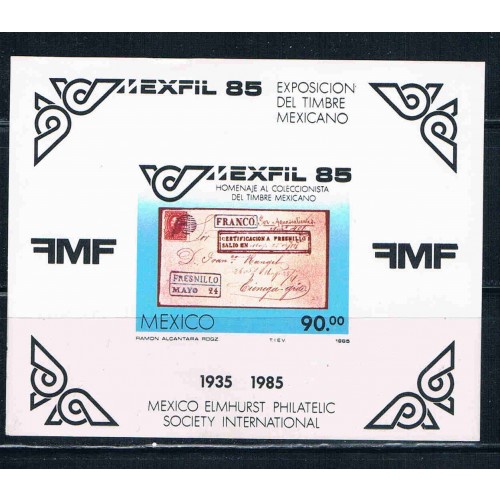 Mexico Unused SS 1385 Mexfil 85 Stamps Cat Val $3.50 (ML0191)+