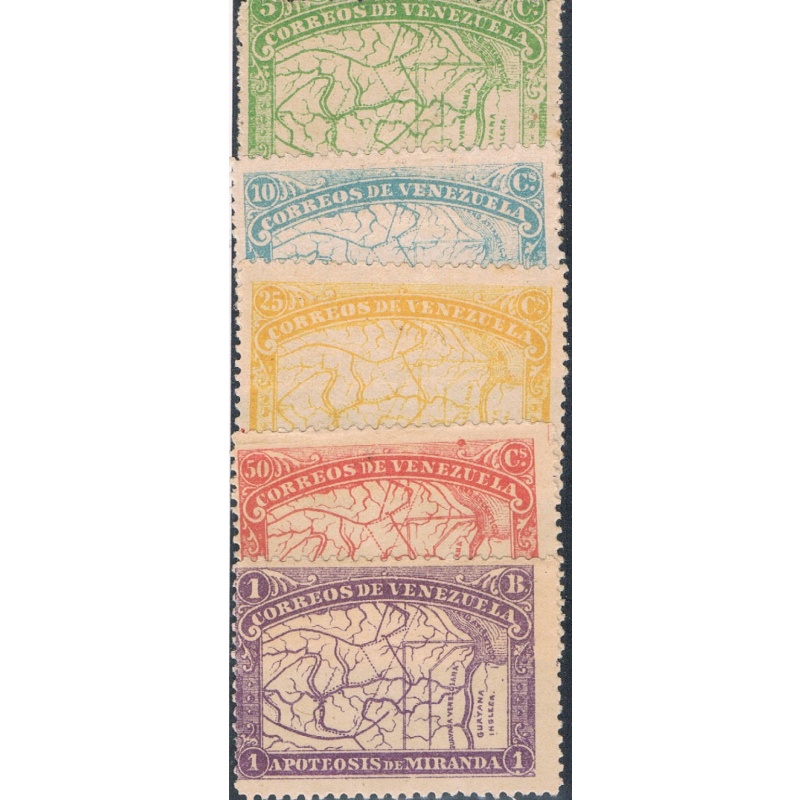Venezuela 137-41 MHR Cat Val 103.50 (V0037)