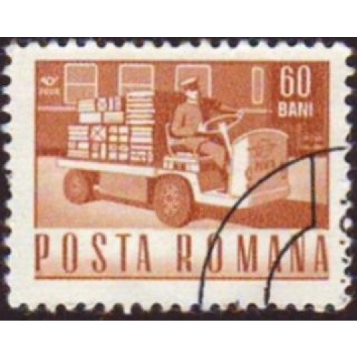 Romania 1967 SG#3516 60b Brown Railway Baggage Truck CTO