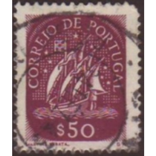 Portugal 1943 Sc#621 SG#948 50esc Purple Caravel Used