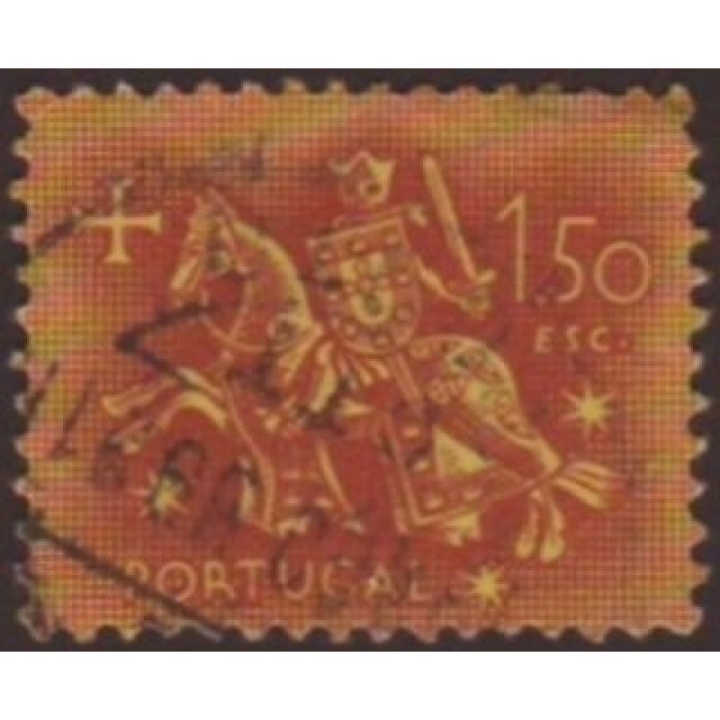 Portugal 1953 SG#1086 1.50esc Brown Mounted Knight Used