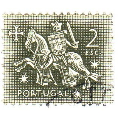 Portugal 1953 SG#1087 2.00esc Black Mounted Knight FU