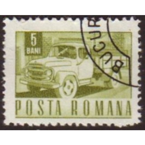 Romania 1967 Sc#1967 SG#3509 5b Green Truck CTO