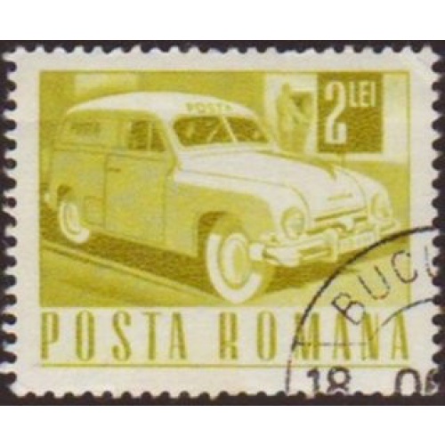 Romania 1968 Sc#1982 SG#3523 2.00L Yellow Car CTO