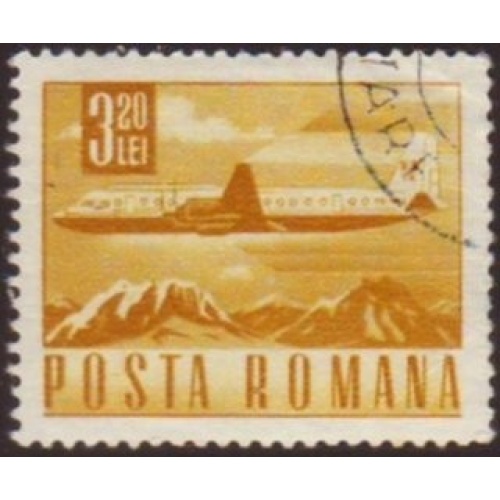 Romania 1968 Sc#1985 SG#3526 3.20L Yellow AirlinerCTO