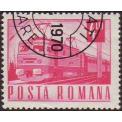 Romania 1968 Sc#1987 SG#3528 4.00L Purple Train CTO