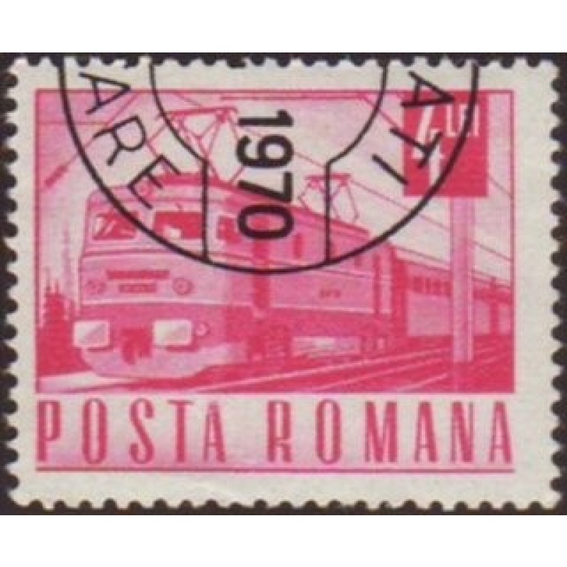 Romania 1968 Sc#1987 SG#3528 4.00L Purple Train CTO